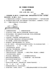 山东省泰安市泰山区2023-2024学年七年级下学期期中考试生物试题