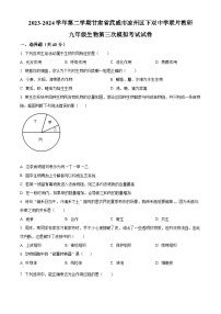 2024年甘肃省武威市凉州区下双镇九年制学校联片教研中考三模生物试题（原卷版+解析版）