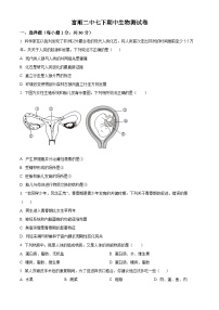 四川省自贡市富顺县富顺第二中学校2023-2024学年七年级下学期期中生物试题（原卷版+解析版）