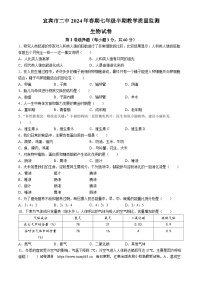 65，四川省宜宾市第二中学校2023-2024学年七年级下学期期中生物试题