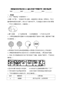 陕西省宝鸡市陈仓区2024届九年级下学期中考二模生物试卷(含答案)