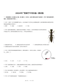 2024年广西南宁中考生物一模试卷
