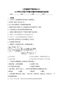 山东省临沂市临沭县2023-2024学年七年级下学期5月期中学情检测生物试卷(含答案)