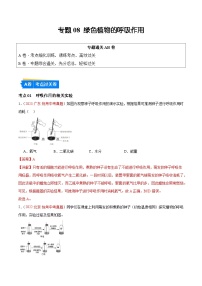 专题08 绿色植物的呼吸作用-备战2024年中考生物一轮复习考点帮（全国通用）