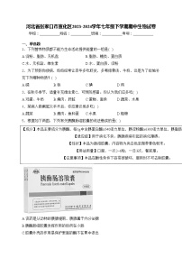 河北省张家口市宣化区2023-2024学年七年级下学期期中生物试卷(含答案)