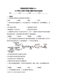 陕西省安康市汉阴县2023-2024学年七年级下学期5月期中考试生物试卷(含答案)