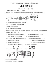 山东省聊城市聊城教育联盟共同体2023-2024学年七年级下学期6月月考生物试题