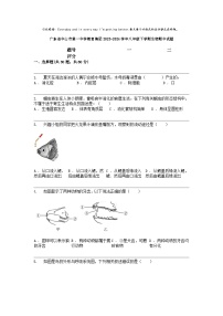 广东省中山市第一中学教育集团2023-2024学年八年级下学期生物期中试题