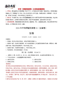 2024年中考生物押题预测卷01（安徽卷）-（含考试版、答案、解析和答题卡）