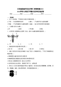 江苏省盐城市东台市第二教育联盟2023-2024学年七年级下学期5月月考生物试卷(含答案)