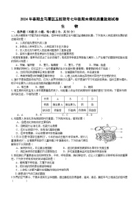 四川省泸州市龙马潭区五校联考2023-2024学年七年级下学期6月月考生物试题（含答案）