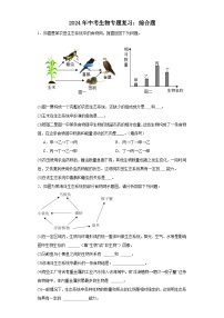 2024年中考生物专题复习：综合题训练（含答案）