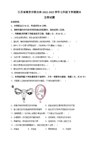 江苏省南京市联合体2022-2023学年七年级下学期期末生物试卷（含答案解析）