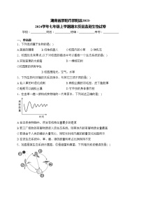湖南省邵阳市邵阳县2023-2024学年七年级上学期期末质量监测生物试卷(含答案)