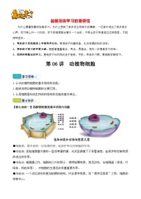 第06讲 动植物细胞-【暑假衔接】新七年级生物暑假精品课讲义（人教版）