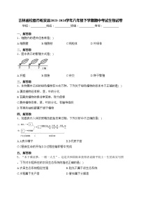 吉林省松原市乾安县2023-2024学年八年级下学期期中考试生物试卷(含答案)