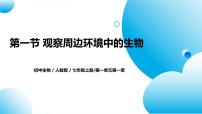 生物七年级上册第一单元 生物和细胞第一章 认识生物第一节 观察周边环境中的生物精品教学ppt课件