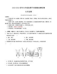 2023-2024学年初中下学期七年级生物期末模拟卷（考试版A4）