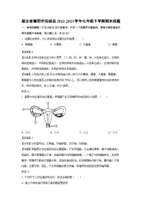 [生物][期末]湖北省襄阳市谷城县2022-2023学年七年级下学期期末试题(解析版)