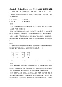 [生物][期末]湖北省咸宁市咸安区2022-2023学年七年级下学期期末试题(解析版)