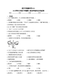 西宁市海湖中学2023-2024学年七年级下学期第二阶段学情评估生物试卷(含答案)