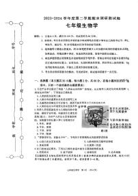 广东省江门市蓬江区2023-2024学年七年级下学期期末调研考试生物试题