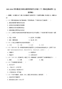 黑龙江省哈尔滨市香坊区2023-2024学年七年级下学期期末生物试卷（五四学制）