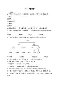 初中生物人教版（2024）七年级上册第二节 从种到界课后复习题