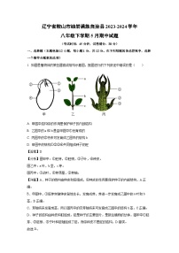 [生物][期中]辽宁省鞍山市岫岩满族自治县2023-2024学年八年级下学期5月期中试题(解析版)