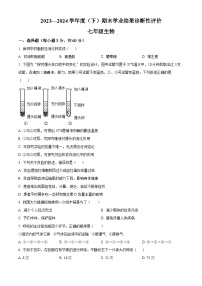 安徽省阜阳市界首市2023-2024学年七年级下学期期末生物试题（原卷版+解析版）