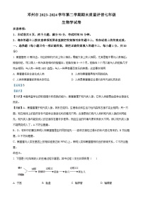 河南省南阳市邓州市2023-2024学年七年级下学期期末生物试题（解析版）