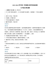 山东省德州市齐河县2023-2024学年七年级下学期期末生物学试题（解析版）