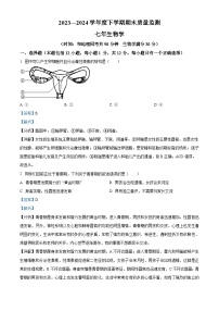 辽宁省沈阳市铁西区2023-2024学年七年级下学期期末生物试题（解析版）