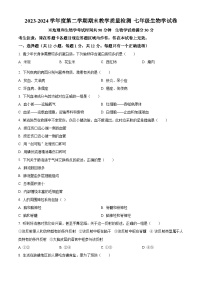 辽宁省抚顺市望花区2023-2024学年七年级下学期期末生物学试题（原卷版+解析版）