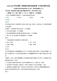 辽宁省抚顺市望花区2023-2024学年七年级下学期期末生物学试题（解析版）