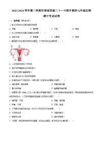 甘肃省武威二十一中联片教研2023-2024学年七年级下学期期中生物试题（原卷版+解析版）