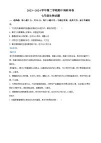 山东省聊城市临清市2023-2024学年七年级下学期期中生物学试题（解析版）