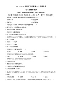 辽宁省沈阳市铁西区2023-2024学年七年级下学期期中生物学试题（原卷版）