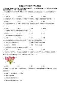 甘肃省兰州市2024年中考生物试卷【附真题答案】