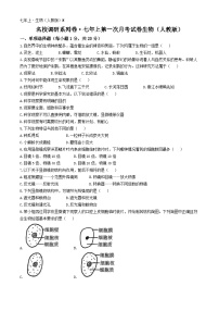 吉林省吉林市江城中学2024-2025学年七年级上学期第一次月考生物试卷(无答案)