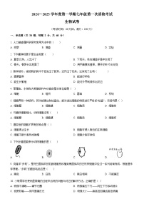 广东省揭阳市揭西县五校联考2024-2025学年七年级上学期第一次月考考试生物试题