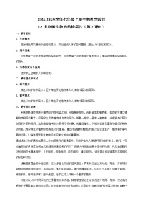 生物七年级上册（2024）第2节 多细胞生物的结构层次第2课时教学设计及反思