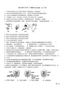 河北省石家庄市第四十中学2024-2025学年八年级上学期11月期中生物试题