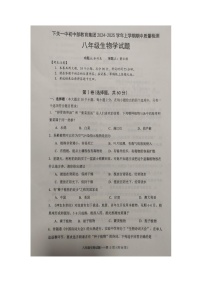 云南省大理州下关第一中学初中部教育集团2024-2025学年八年级上学期期中检测生物试卷