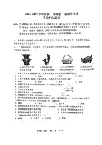 广东省汕头市金平区私立广厦学校2024-2025学年七年级上学期期中考试生物试题