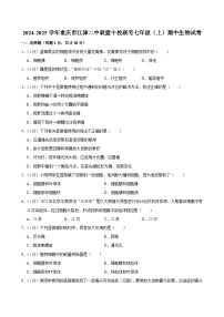 重庆市江津第二中学联盟十校联考2024-2025学年七年级上学期期中测试生物试题