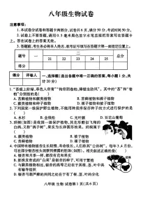 河南省洛阳市伊滨区、瀍河区2024-2025学年八年级上学期期中考试生物试题