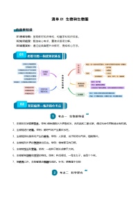 2025年中考生物一轮复习知识清单01 生物和生物圈(6大考点+5大高频命题点）（2份，原卷版+教师版）