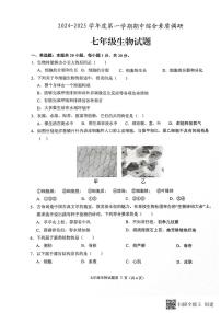 安徽省安庆市2024-2025学年七年级上学期期中综合素质调研生物试卷