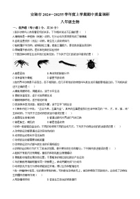 湖北省孝感市安陆市2024-2025学年八年级上学期期中生物学试题